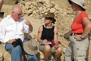 Outside the tomb of Pashedu